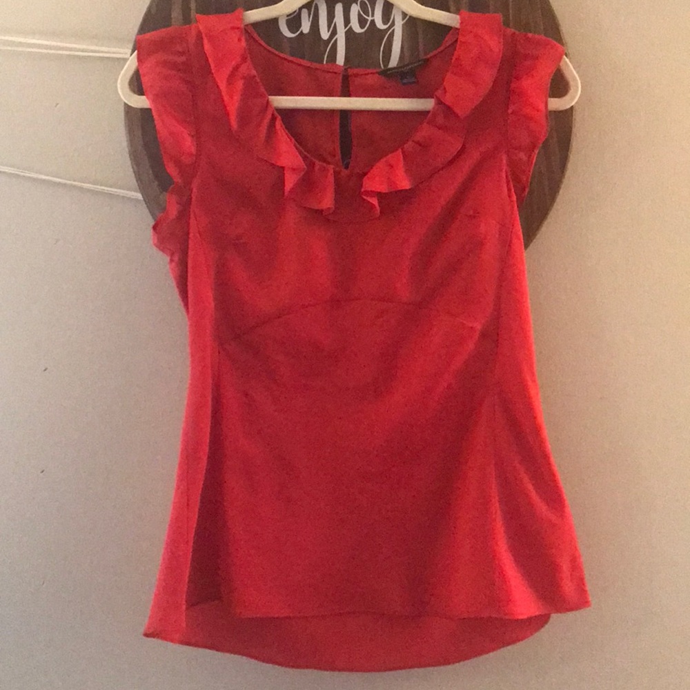 Banana Republic Satin Ruffle Top